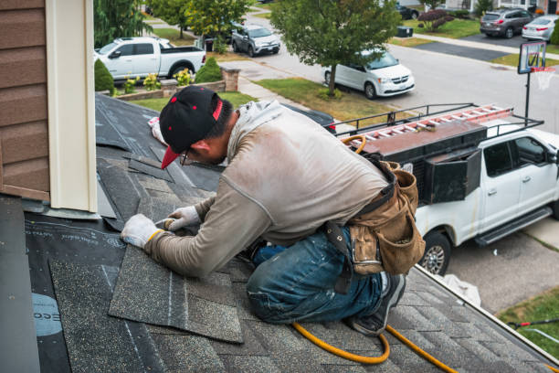 Professional Roof Repair technician working in Villas, NJ